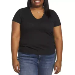 Women's Liverpool Los Angeles Plus Slim Fit Knit V-Neck T-Shirt 5 Women's Liverpool Los Angeles Plus Slim Fit Knit V-Neck T-Shirt -Carhartt Shop 19140759599 2