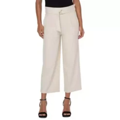 Women's Liverpool Los Angeles Belted Wide Leg Crop Pants