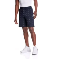 Men's Champion Powerblend All Over Logo Fleece Lounge Shorts