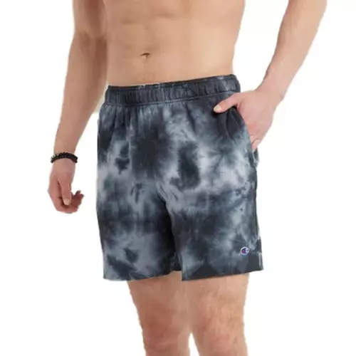 Men's Champion Crush Dye Fleece Lounge Shorts 1 Men's Champion Crush Dye Fleece Lounge Shorts