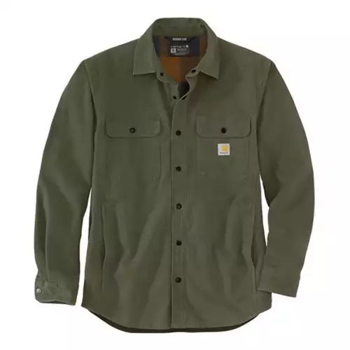 Men's Carhartt Rugged Flex Relaxed Fit Canvas Fleece-Lined Snap-Front Shirt 2 Men's Carhartt Rugged Flex Relaxed Fit Canvas Fleece-Lined Snap-Front Shirt - Image 2