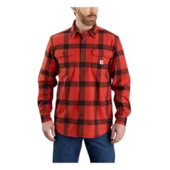 Men's Carhartt Loose Fit Heavyweight Flannel Long-Sleeve Shirt