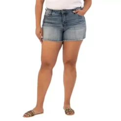 Women's KUT From The Kloth Kut Plus Gidget Fray Jean Shorts