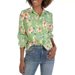 Women's KUT From The Kloth Alpha Floral Button Up Shirt