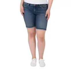Women's Silver Jeans Co. Plus Suki Bermuda Jean Shorts