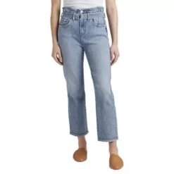 Women's Silver Jeans Co. Paper Bag Crop Slim Fit Straight Jeans