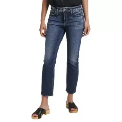 Women's Silver Jeans Co. Elyse Crop Slim Fit Straight Jeans