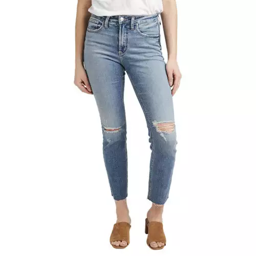 Women's Silver Jeans Co. Silver Most Wanted Crop Relaxed Fit Straight Jeans 1 Women's Silver Jeans Co. Silver Most Wanted Crop Relaxed Fit Straight Jeans