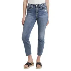 Women's Silver Jeans Co. Silver Avery Crop Straight Jeans