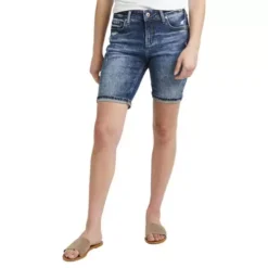 Women's Silver Jeans Co. Elyse Mid Rise Bermuda Jean Shorts