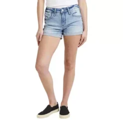 Women's Silver Jeans Co. Plus Boyfriend Mid Rise Jean Shorts