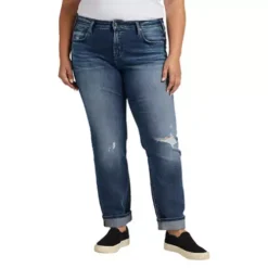 Women's Silver Jeans Co. Plus Beau Slim Fit Boyfriend Jeans